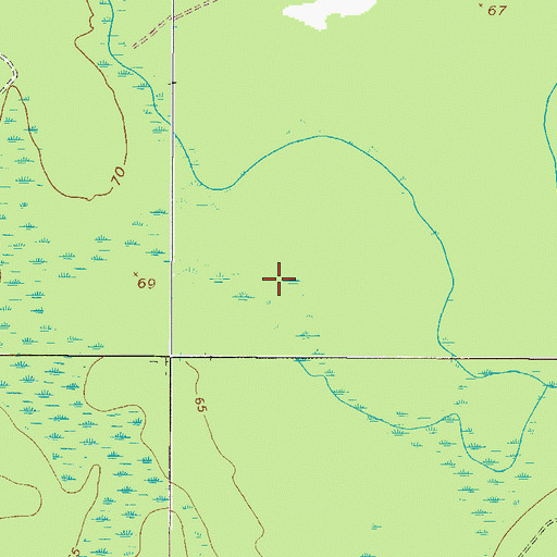 Topographic Map of Long County, GA