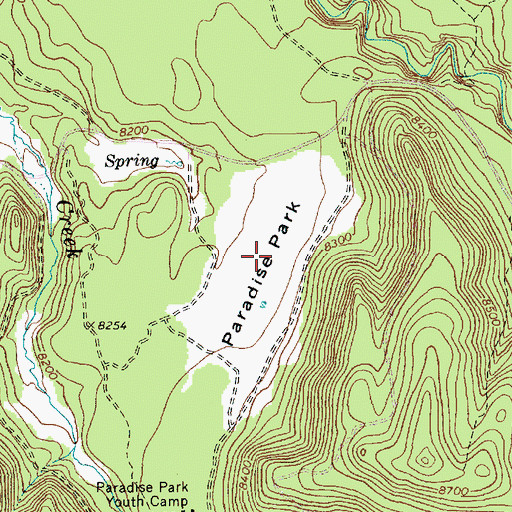 Topographic Map of Paradise Park, AZ