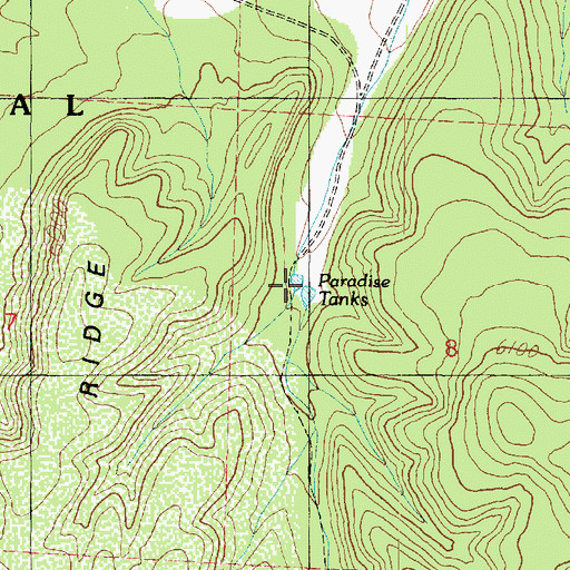 Topographic Map of Paradise Tanks, AZ