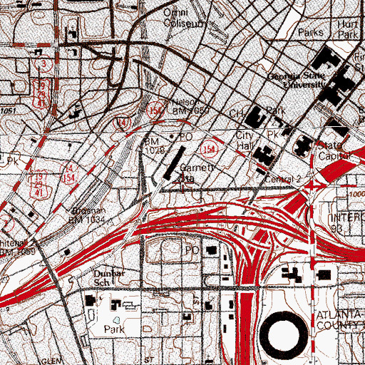 Topographic Map of S.W.A.T. Heliport, GA