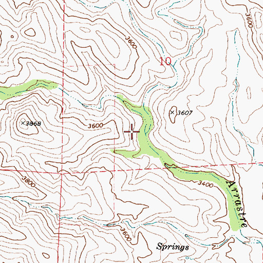 Topographic Map of Park Creek, AZ