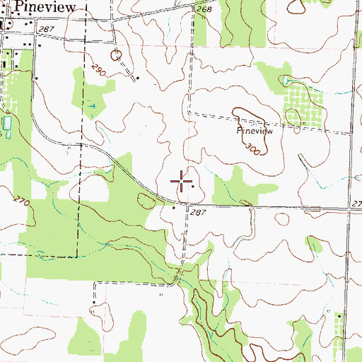 Topographic Map of S & S Flying Service Airport, GA