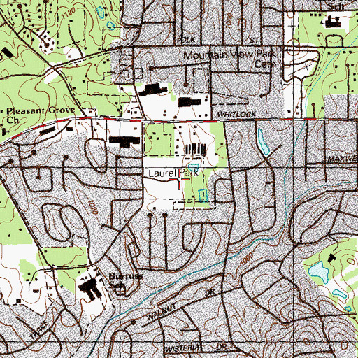 Topographic Map of Laurel Park, GA
