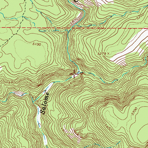 Topographic Map of Park Creek, AZ