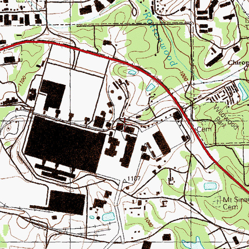 Topographic Map of Victory Park, GA