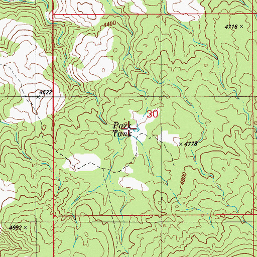 Topographic Map of Park Tank, AZ