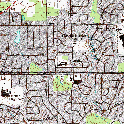 Topographic Map of LaBelle Elementary School, GA