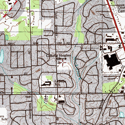 Topographic Map of Labelle Heights Church, GA
