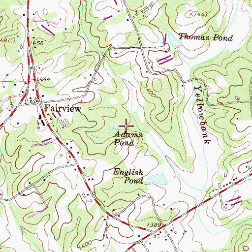 Topographic Map of Adams Pond, GA