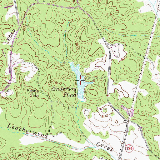 Topographic Map of Anderson Pond, GA