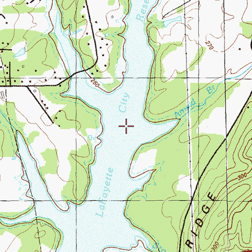 Topographic Map of Arnold Branch, GA