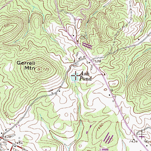 Topographic Map of Ash Pond, GA