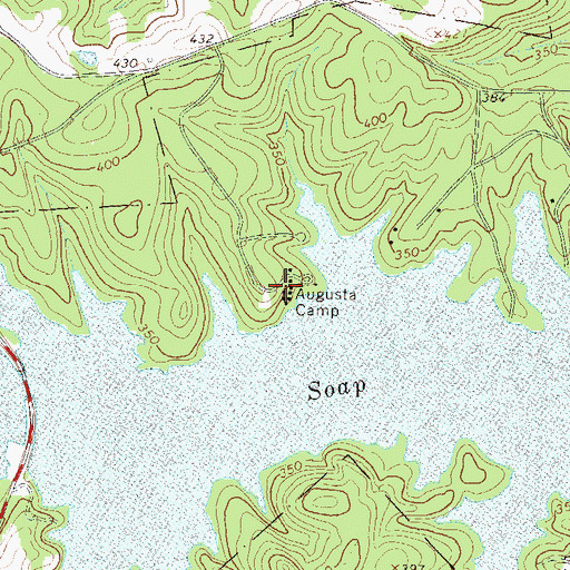 Topographic Map of Augusta Camp, GA