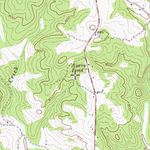 Topographic Map of Ayers Pond, GA