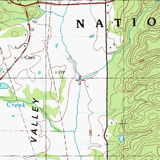 Topographic Map of Hampton Branch, GA