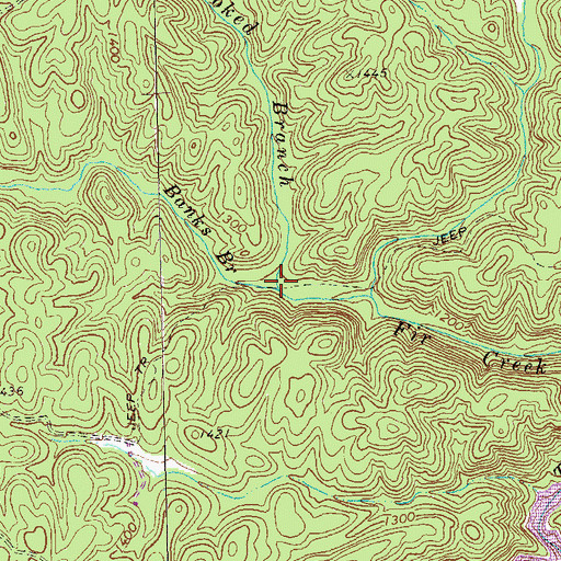 Topographic Map of Banks Branch, GA