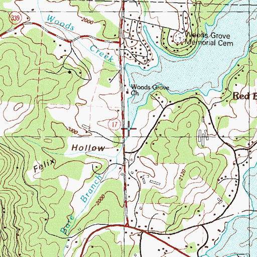 Topographic Map of Bare Branch, GA