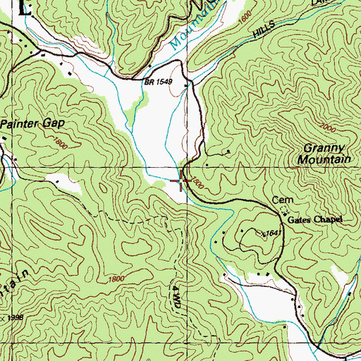 Topographic Map of Barnes Creek, GA