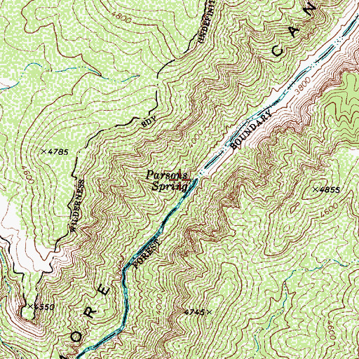 Topographic Map of Parsons Spring, AZ