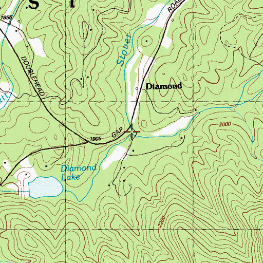 Topographic Map of Bearden Creek, GA