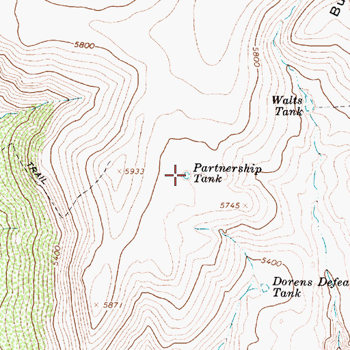 Topographic Map of Partnership Tank, AZ