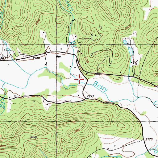 Topographic Map of Beavert Branch, GA
