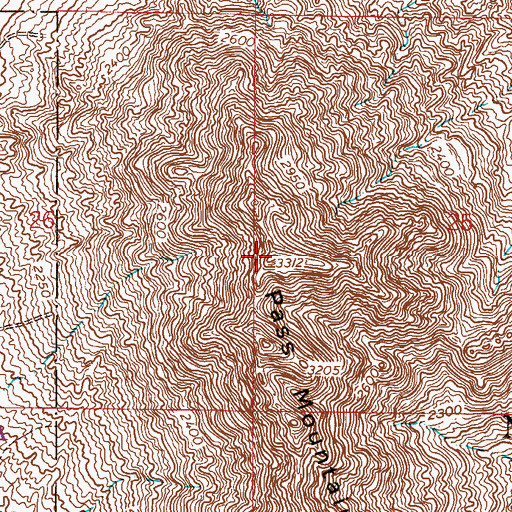 Topographic Map of Pass Mountain, AZ