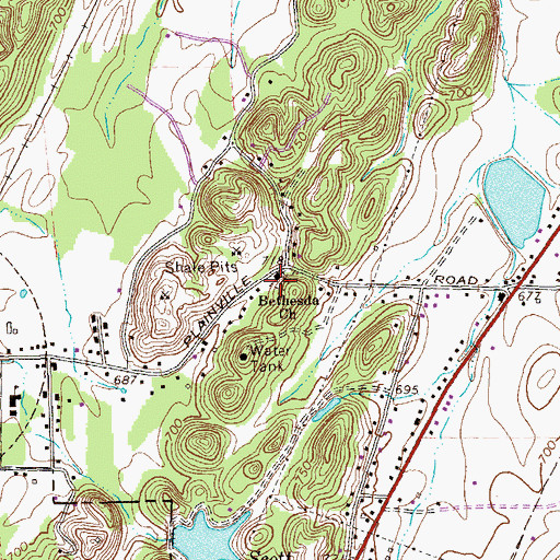 Topographic Map of Bethesda Church, GA