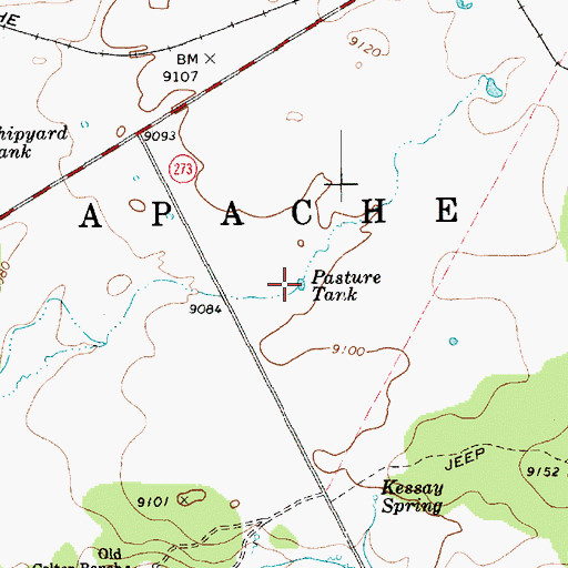 Topographic Map of Pasture Tank, AZ