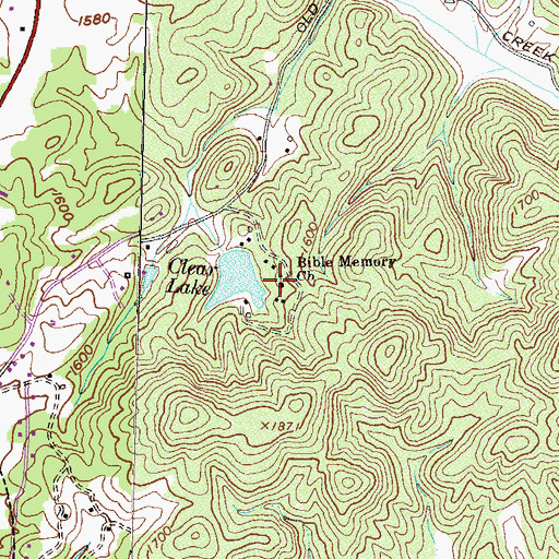 Topographic Map of Bible Memory Church, GA