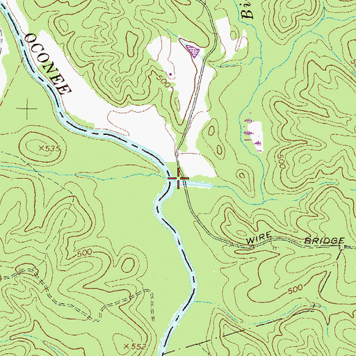 Topographic Map of Big Creek, GA