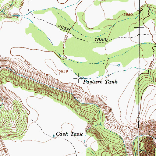 Topographic Map of Pasture Tank, AZ