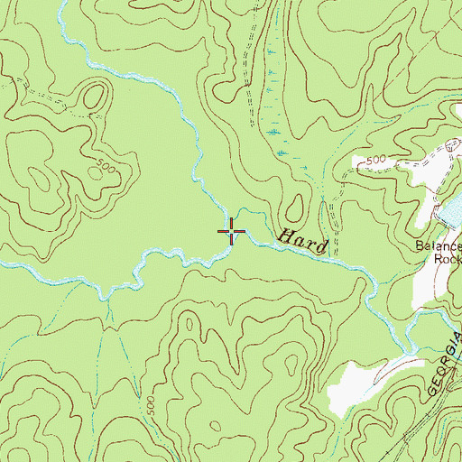 Topographic Map of Big Sandy Creek, GA