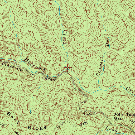 Topographic Map of Billingsley Creek, GA