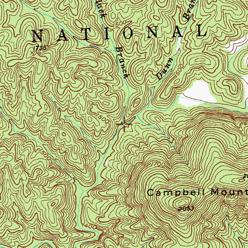 Topographic Map of Black Branch, GA