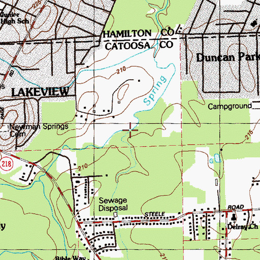 Topographic Map of Black Branch, GA