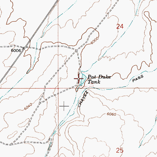 Topographic Map of Pat Duke Tank, AZ