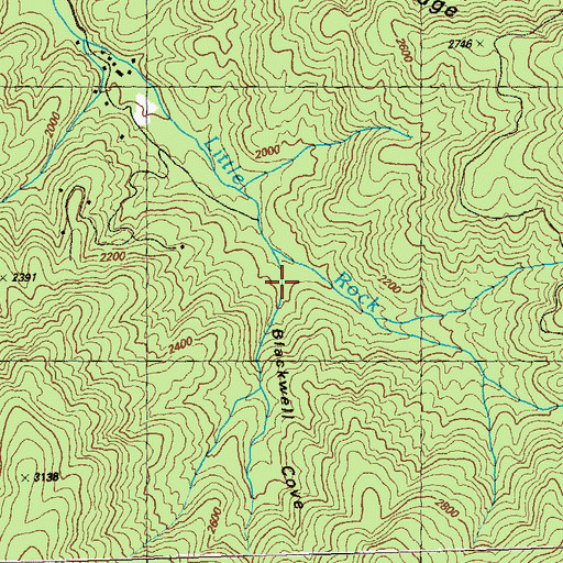 Topographic Map of Blackwell Cove, GA