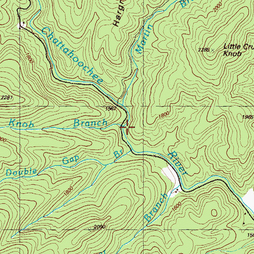 Topographic Map of Blue Knob Branch, GA