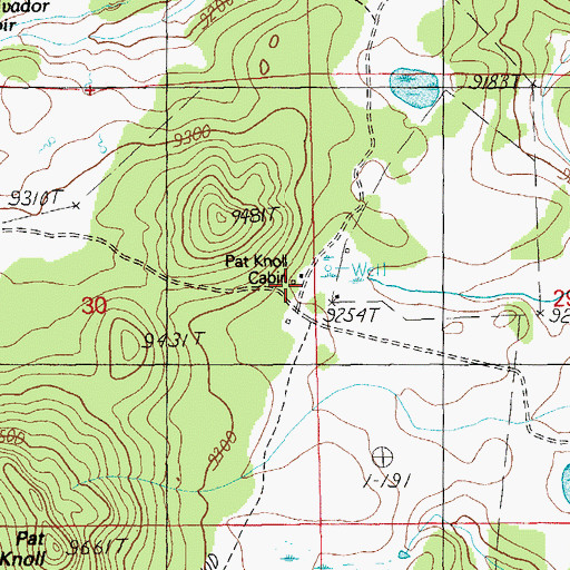 Topographic Map of Pat Knoll Guard Station, AZ