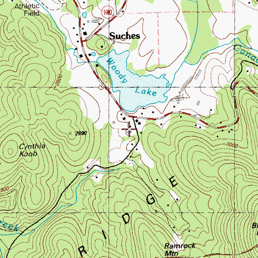 Topographic Map of Blue Ridge Ranger Station, GA