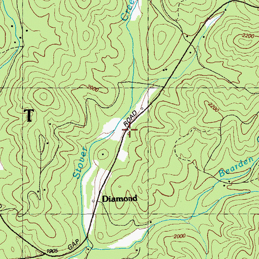 Topographic Map of Blue Ridge School (historical), GA