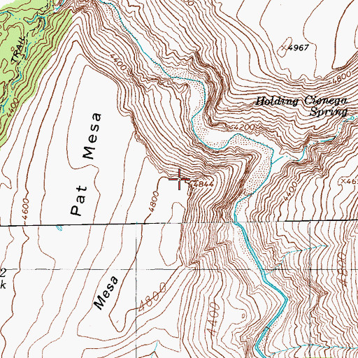 Topographic Map of Pat Mesa, AZ