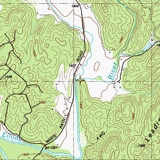 Topographic Map of Boardtown Creek, GA