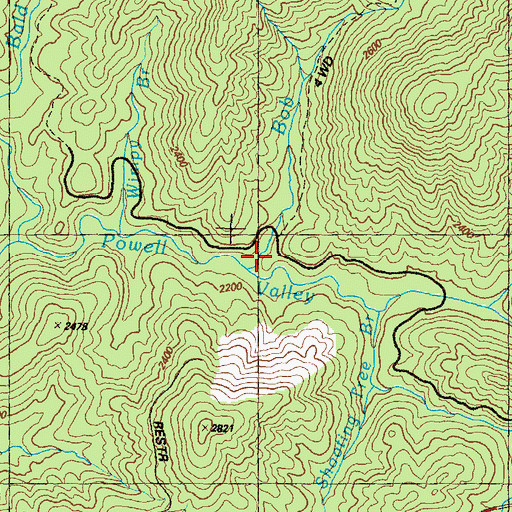 Topographic Map of Bob Branch, GA