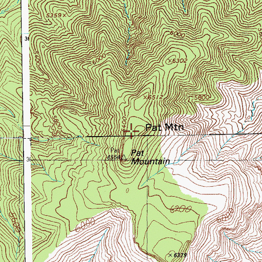 Topographic Map of Pat Mountain, AZ
