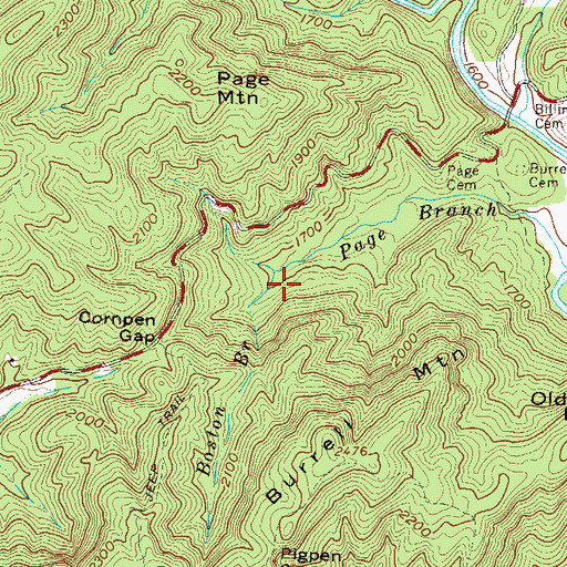 Topographic Map of Boston Branch, GA