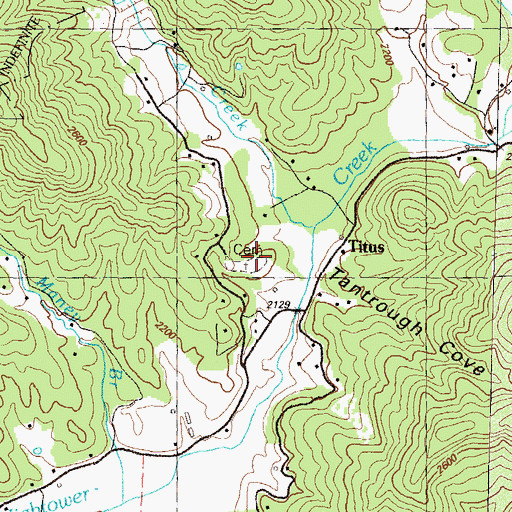 Topographic Map of Boyd Chapel Cemetery, GA