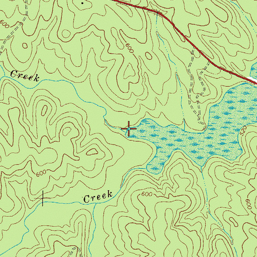 Topographic Map of Brooks Creek, GA