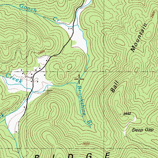 Topographic Map of Brookshire Branch, GA